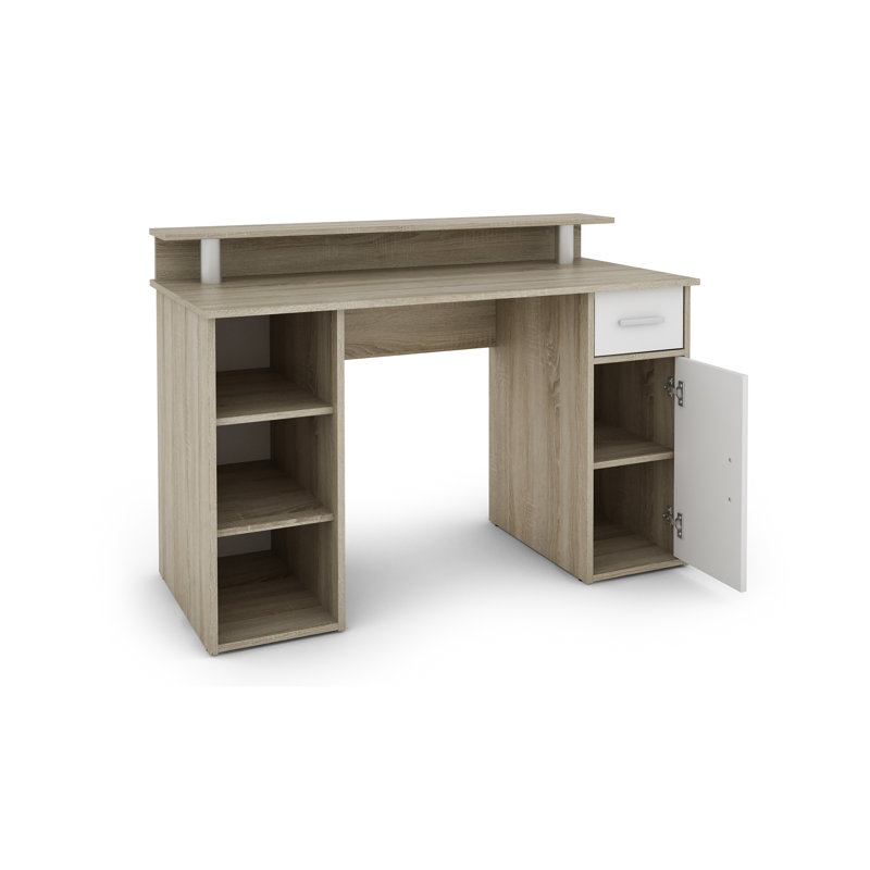 Wilton Desk, Brown/White, Brown