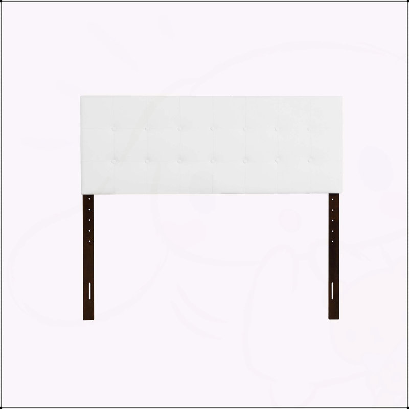 Stylish Light Adjustable Headboard, White, Queen