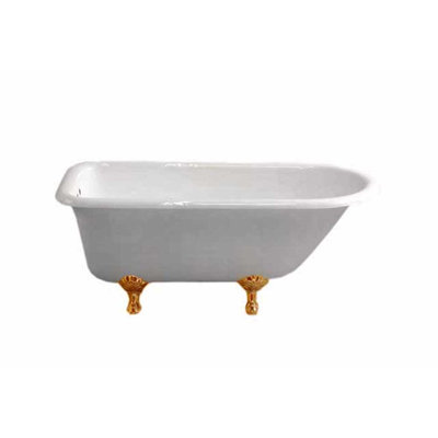 P0700 Geneva Cast Iron with 5' Roll Rim Leg Tub and Non-Slip Adhesive Strips