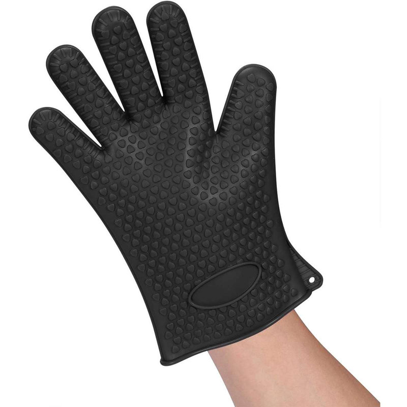 Gustave Silicone Oven Glove Set, Black
