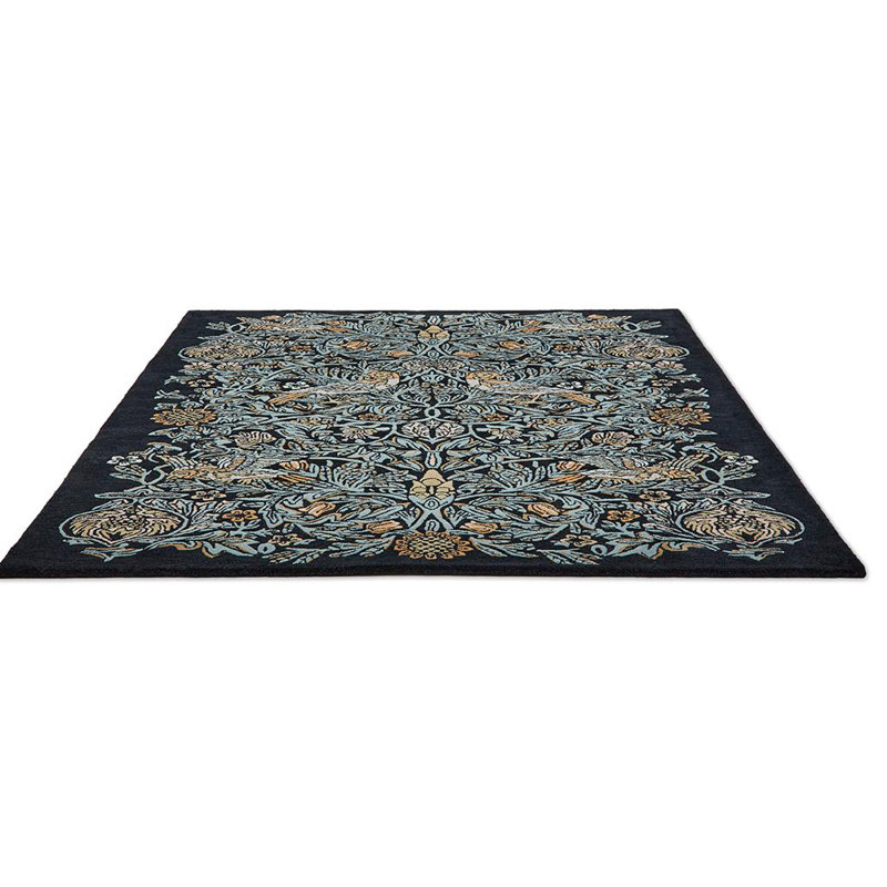 Wool Floral Area Rug, Rectangle 5'7" x 7'10"