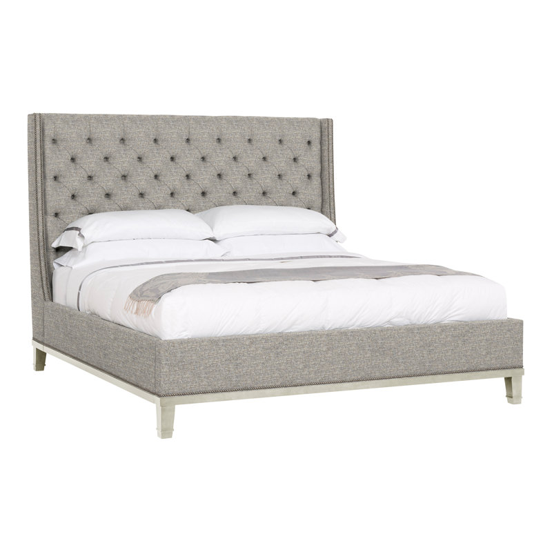 Michael Weiss California King Tufted Upholstered Panel Bed, Impala Storm, Yes, Navajo