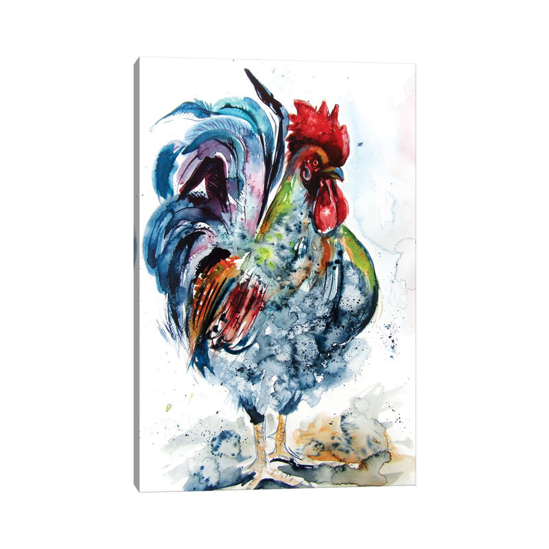 Proud Rooster by Anna Brigitta Kovacs - Wrapped Canvas Print, 66.04 cm H x 45.72 cm W x 1.91 cm D