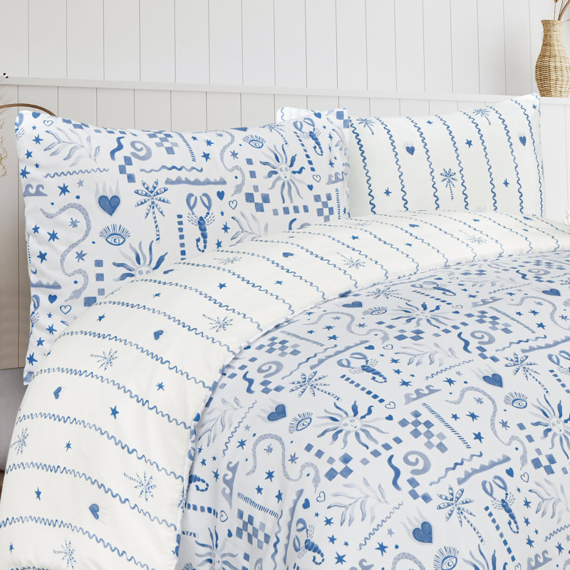 Annael Microfiber Patchwork Duvet Cover Set with Pillowcases, Single Duvet Cover + 1 Standard Pillowcase