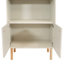 Bibliothèque Mid-Century moderne à 5 tablettes avec armoire de rangement, latte