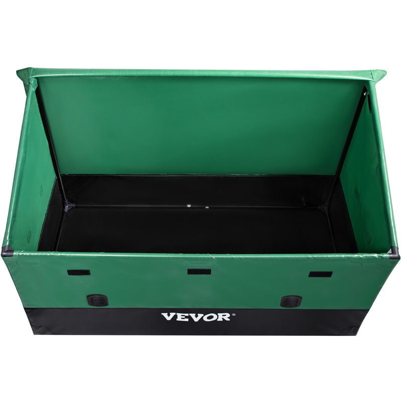 Green and Black Polyethylene Plastic Deck Box with Galvanized Frame