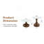 Affordable luxury gourd-shaped nesting coffee table set. Two-piece coffee table set. Ideal for living and dining rooms.-132967263