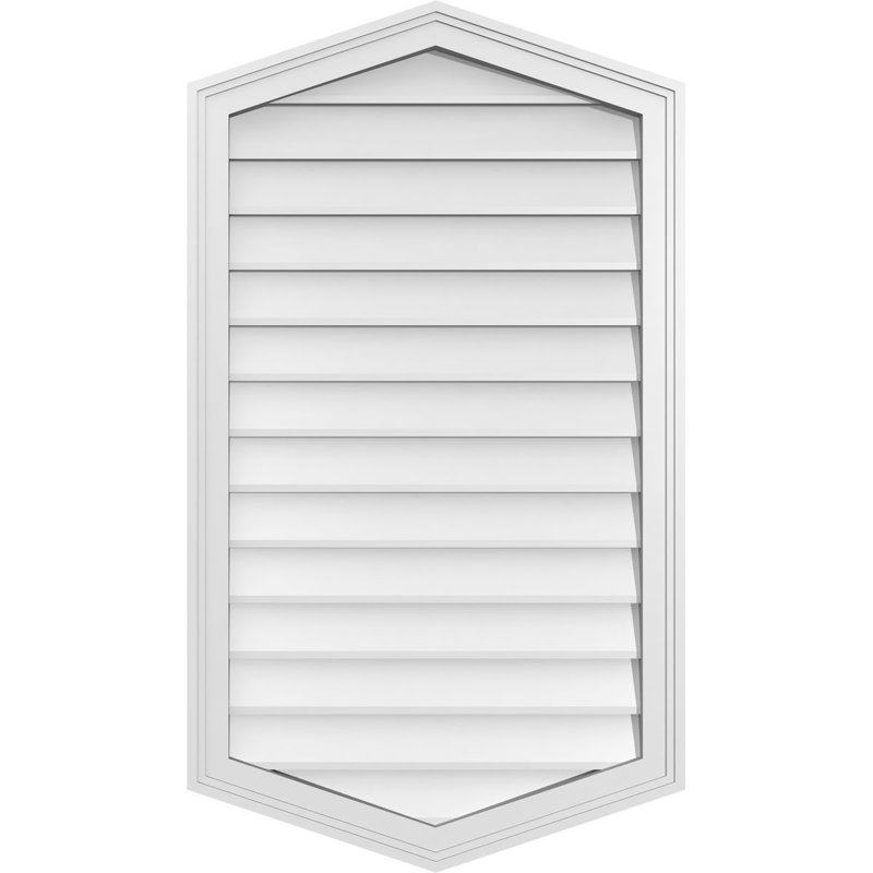 Ventilé vertical à pignon vertical 4/12 po, H 42 po x l 24 po x P 1,5 po