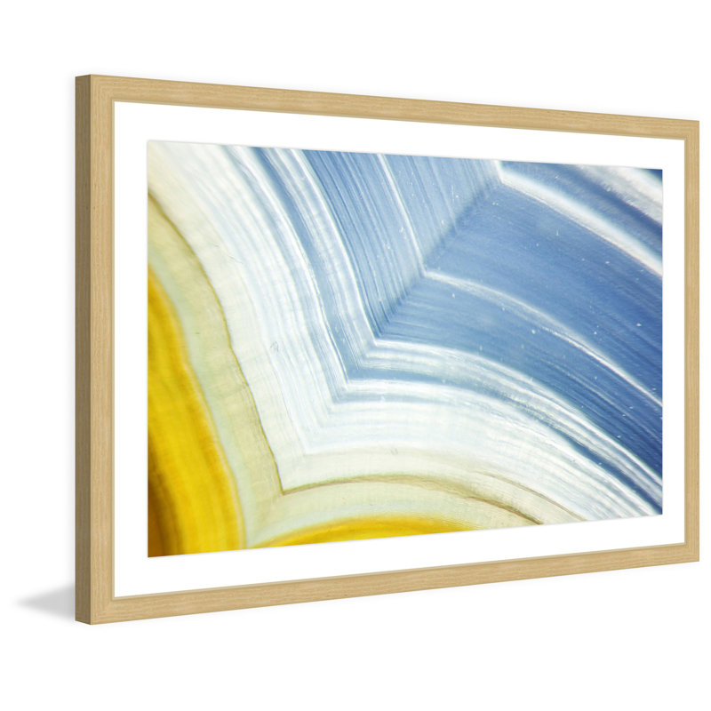 « color froissures »-reproduction d’art encadrée, H 20 po x l 30 po x P 1,5 po, Encadré naturel