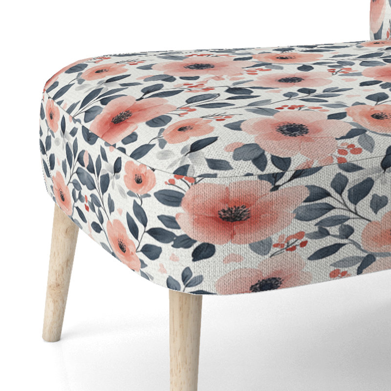 Chaise rembourrée Garden - Chaise d'appoint de jardin Botanical Flower, Chaise d'appoint sans accoudoirs