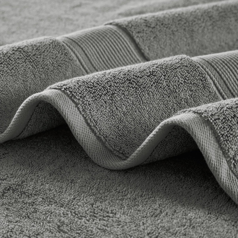 800GSM Ultra-Soft 100% Cotton Absorbent Towel Set, Gray
