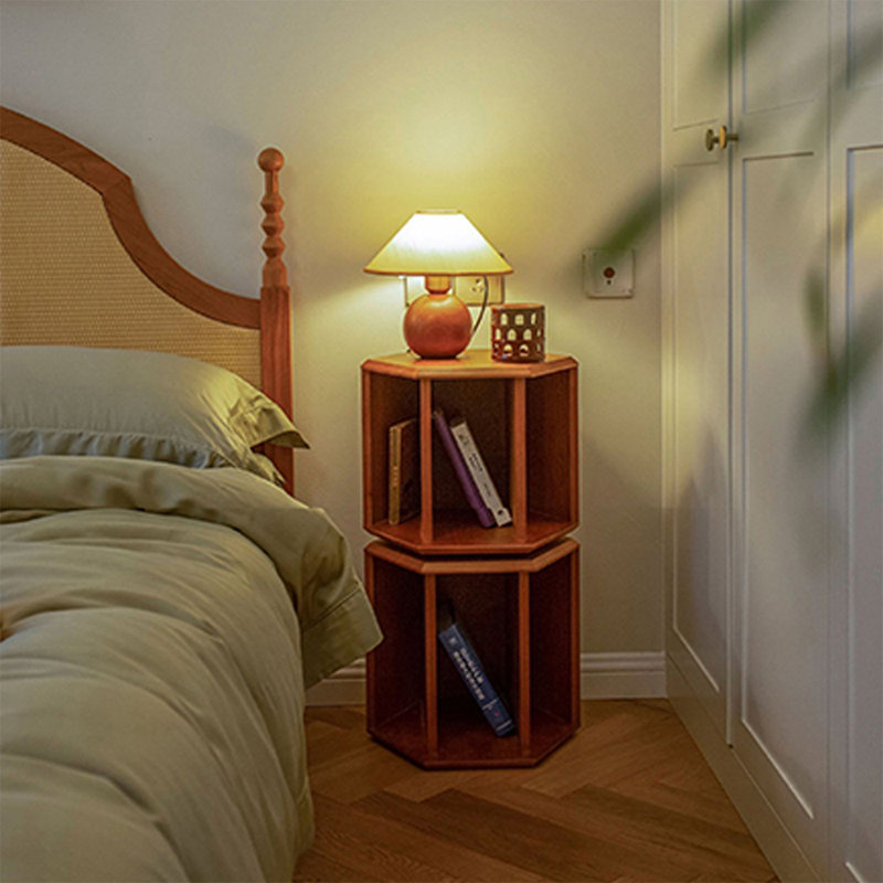 Walnut Modern Solid wood rotating bookshelf