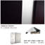 Porte d'entrée contemporaine en fibre de verre noir à 3 verres avec cadre en brique et vinyle 36 po x 80 po Contemporary-122923940