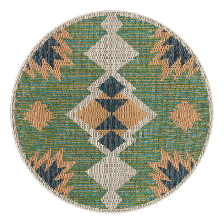 Lauryn Machine Woven Moroccan Indoor and Outdoor Area Rug 