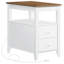 Tacito 23.6'' Tall 2-Drawer End Table with Storage and Charging Station-1673764312