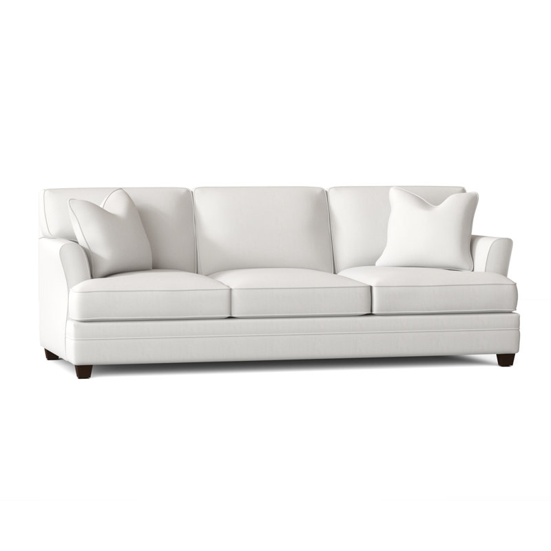 Harriss Upholstered 91'' Sofa, Classic Bleach White Twill