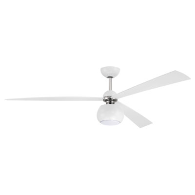 Ventilateur de plafond 60 po avec 3 pales, Wi-Fi et ensemble d'éclairage DEL Craftmade Otto