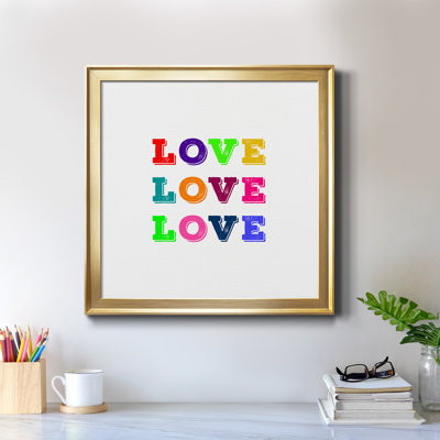 «Love Love Love», art textuel sur toile