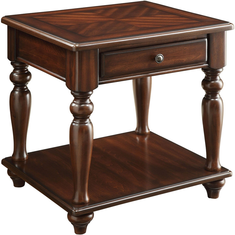 Walnut Finish End Table