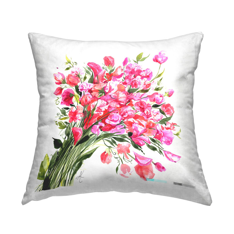 Coussin Sweet Pea, imprimé par Alexandria Gilbert Kincaid