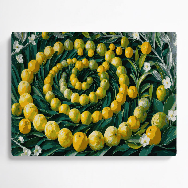 «Fruit Limequat», art mural en métal vert, H 11 po x l 14 po