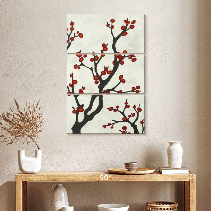 Harnek Red Berry Branch I, H 38 po x l 24 po