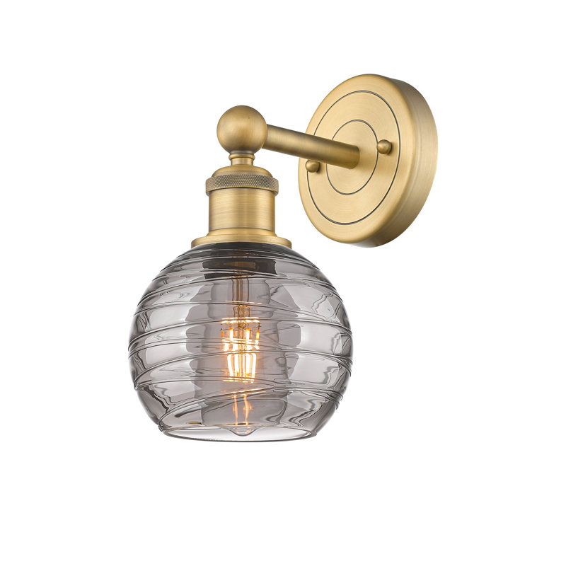 Plafonnier semi-encastré 1 lumière 6SM, Laiton brossé