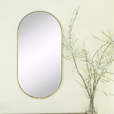 Cristos Stainless Steel Oval Mirror