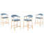 Tabouret de bar scandinave rembourré avec pieds en bois et dossier courbé-1710128785-1786285505