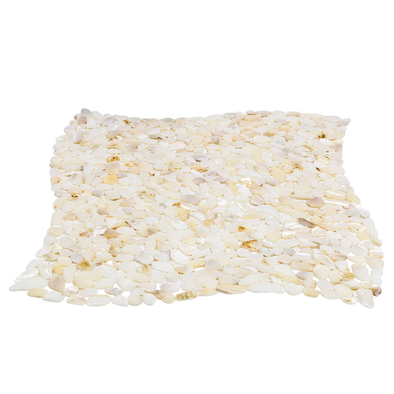 Oyster 12x12 Pebbles Polished Pearl Mosaic Tile