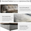 Très grand lit confortable avec revêtement en tissu massif et structure en bois massif, support de housse gris,-1770316717-1770316718