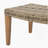 WOOD + WICKER OTTOMAN