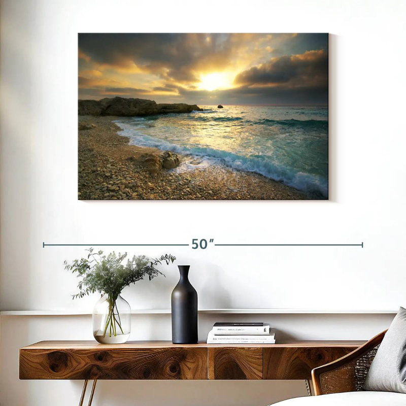 Gillard Mesmerizing Sunset Seascape, 26" H x 39" W