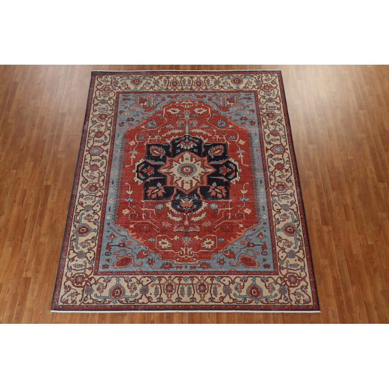 Tapis turc géométrique rouge 8 x 10