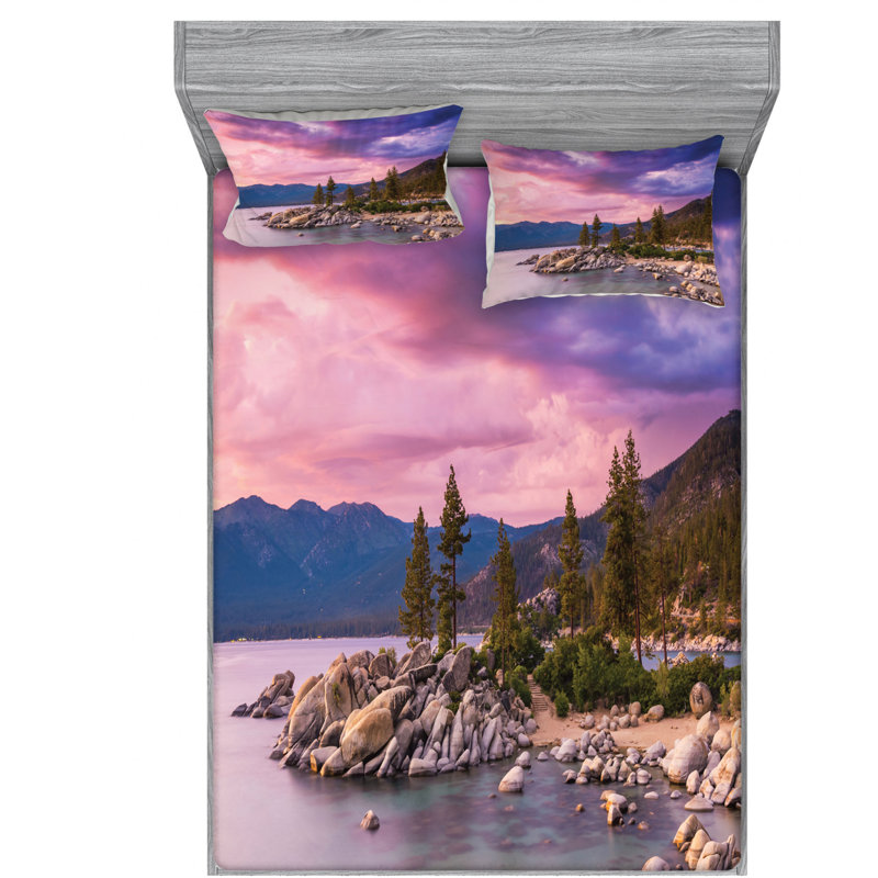 Microfiber Sheet Set, Queen Sheet Set with Fitted Sheet