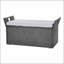 Banc de rangement imperméable avec capacité de 40 gallons, boîte de rangement en rotin PE et sièges confortables