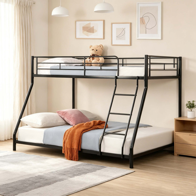 Lit superposé en métal robuste avec conception silencieuse pour un gain de place et une solution de couchage durable
