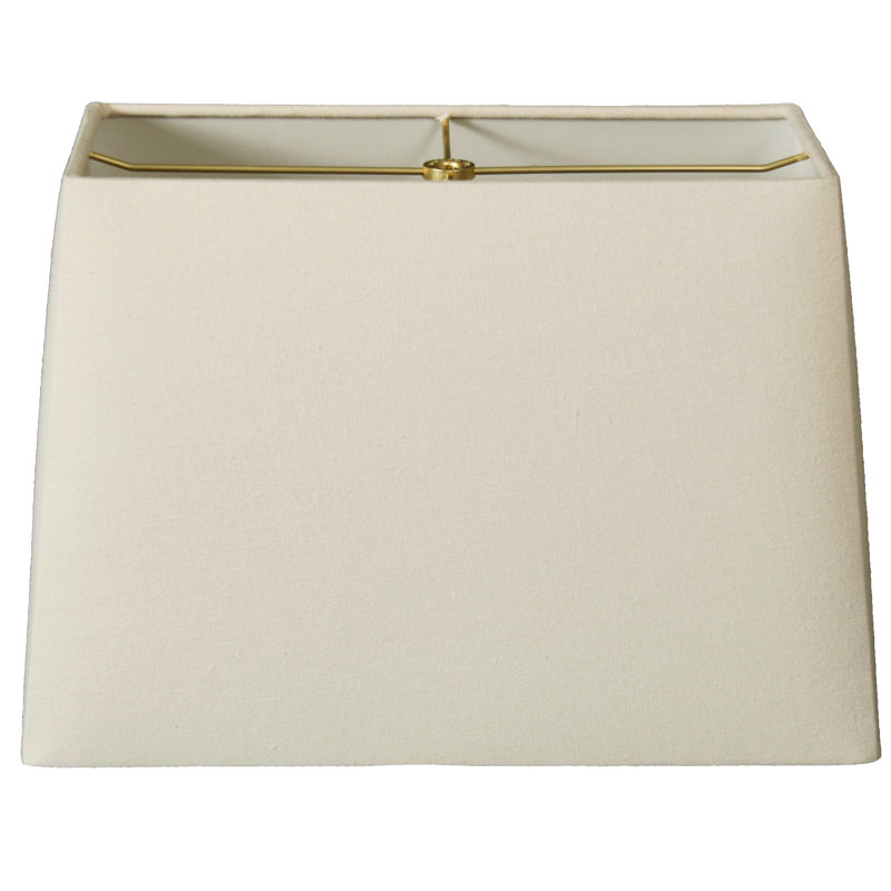 Linen Rectangle Lamp Shade, Linen Eggshell, 12" H x 18" W x 10" D