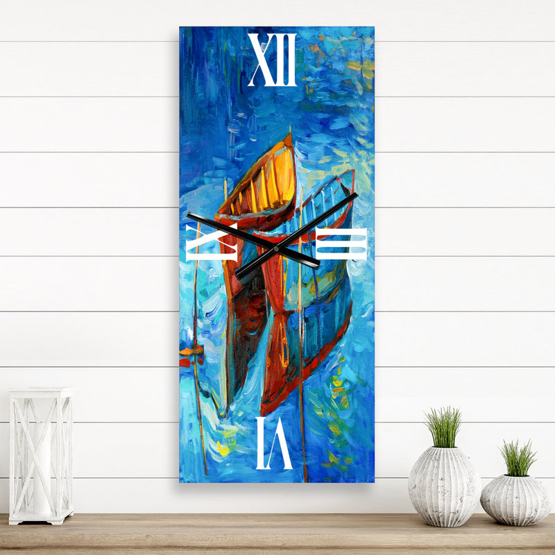 Horloge murale bateau pendant la lueur du lac III, Petit