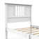 White Bed with Headboard for Bedroom, Kid Room & Guest Room, Twin Size Bed, No Box Spring Needed