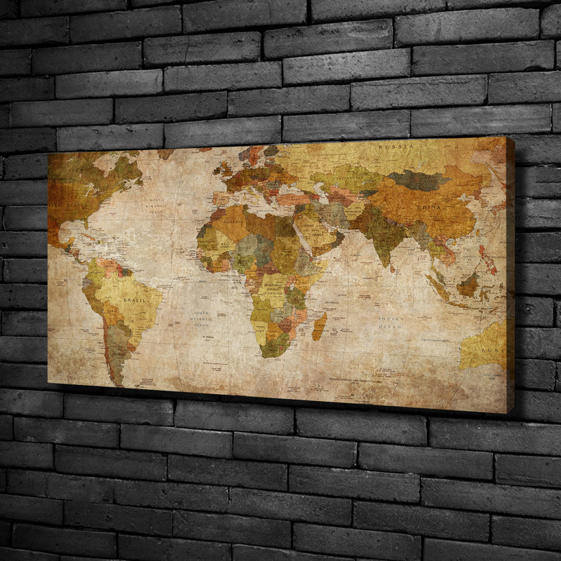 Political Map - Wrapped Canvas Print