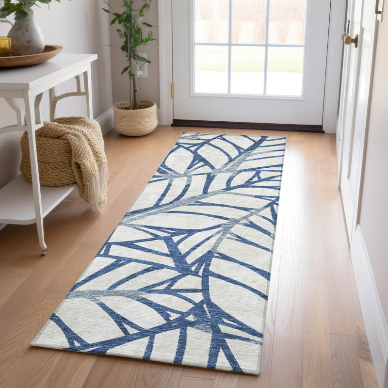 Paillasson intérieur antidérapant Neysa, Tapis de couloir 2 pi 3 po x 7 pi 6 po