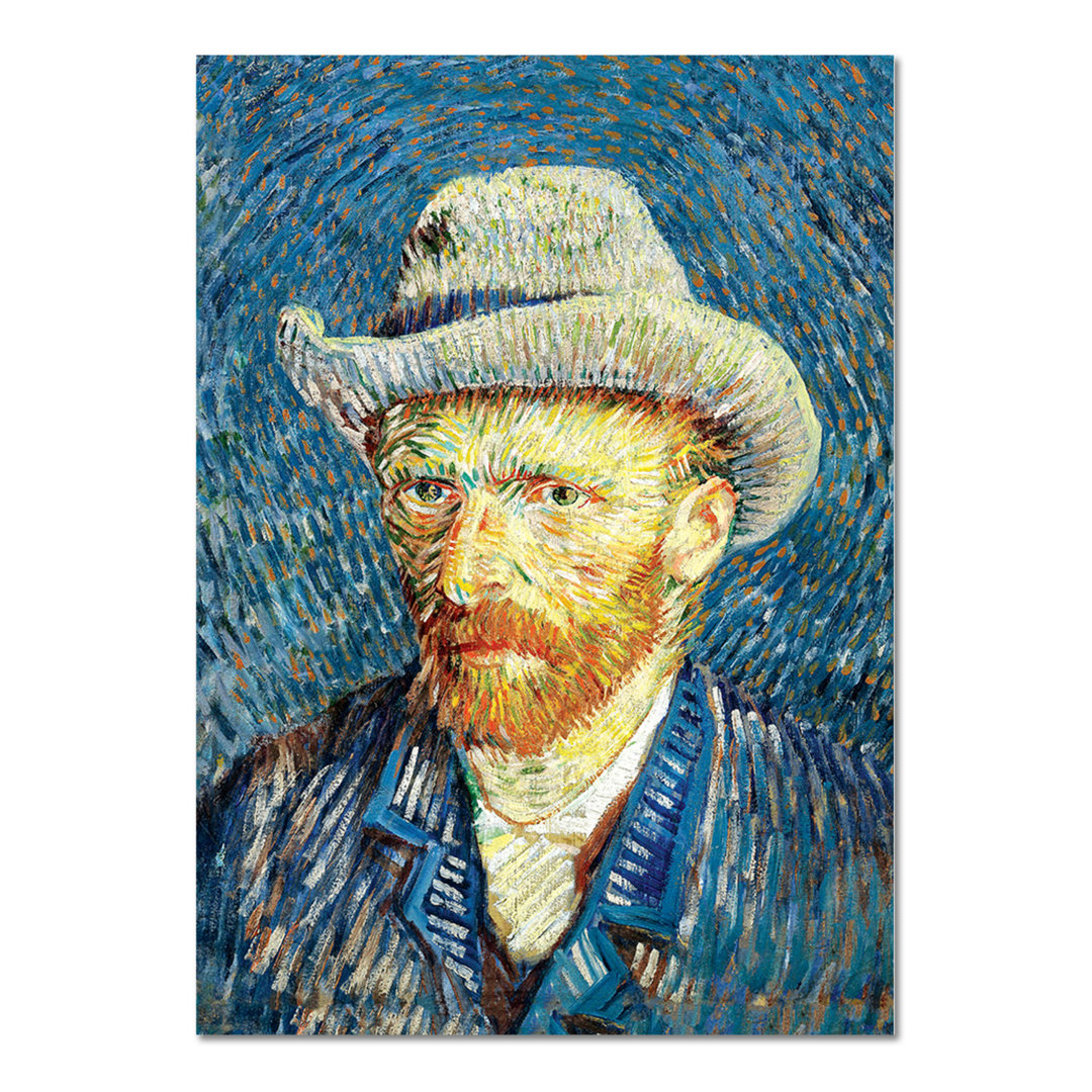 Kunstdruck Self-Portrait with Grey Felt Hat von Vincent Van Gogh