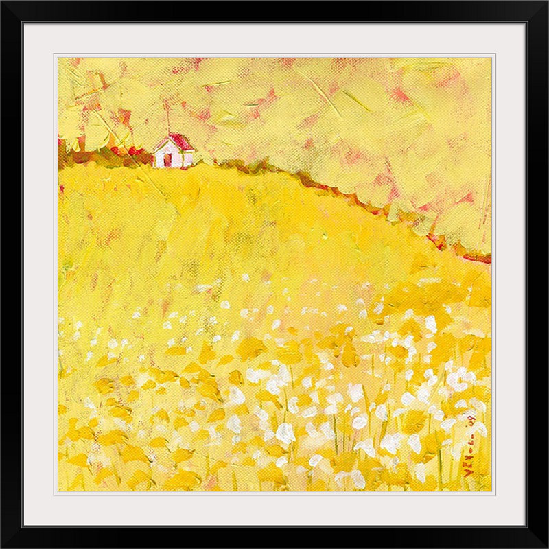 «Nolani Little House on a Hill», reproduction d'art, H 24 po x l 24 po x p 1 po, Cadre noir