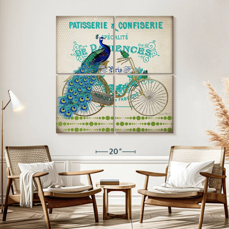 Tergel paon à bicyclette III, H 57 po x l 57 po