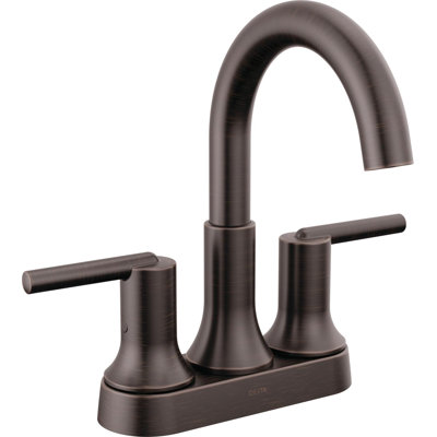 Delta Trinsic Centerset Bathroom Faucet with Drain Assembly, 2-handle Bathroom Sink Faucet