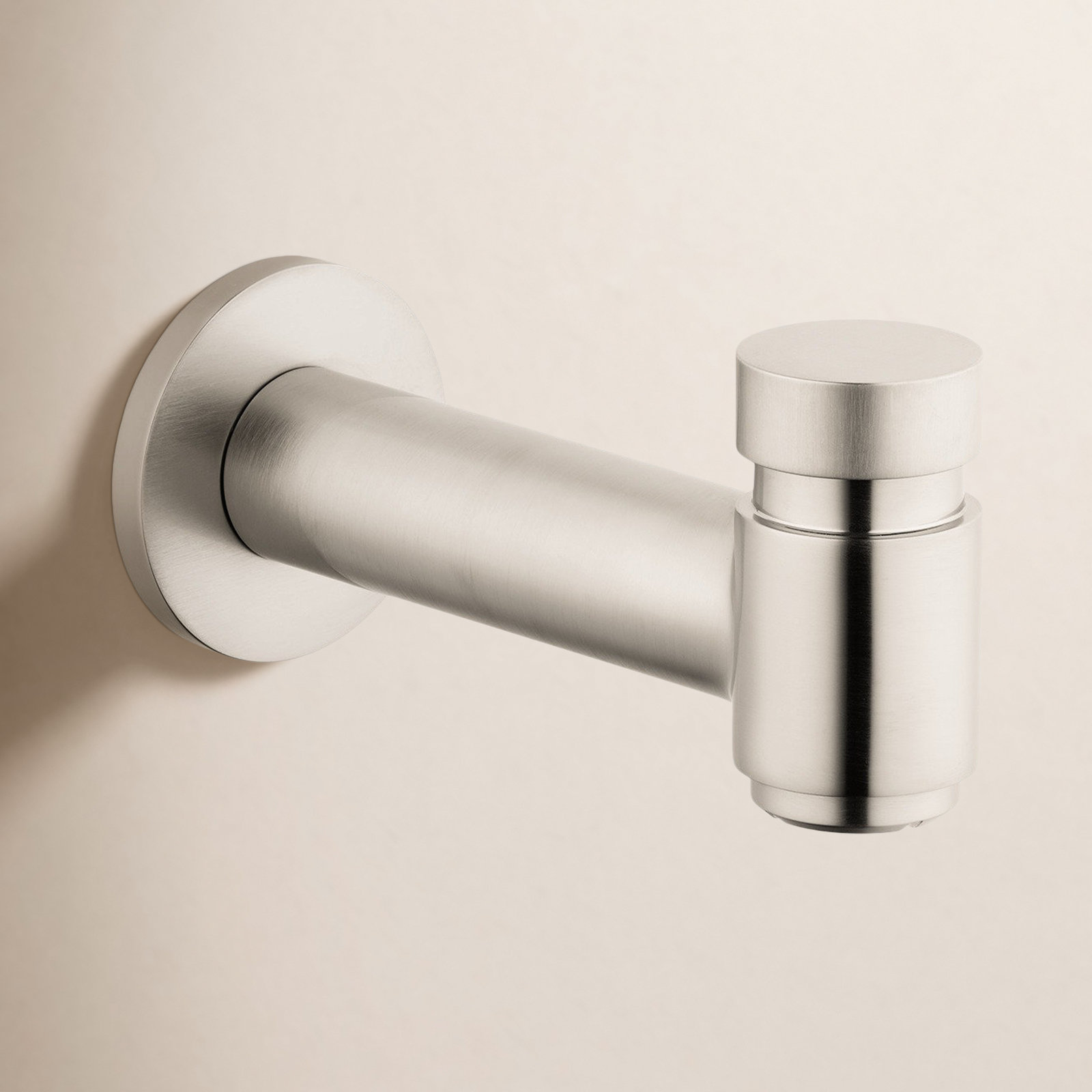 Talis S Wall-Mounted Tub Spout with Diverter, Brushed Nickel