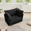 Fauteuil d'appoint en chenille avec 2 coussins décoratifs-712966312