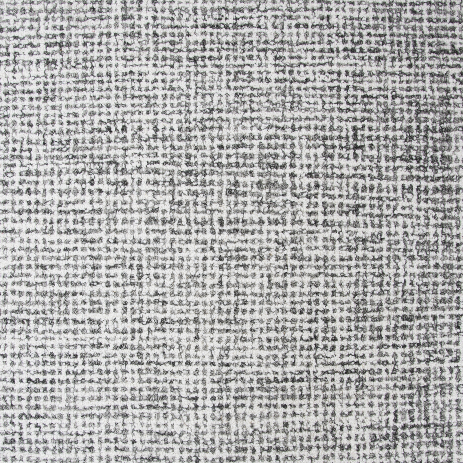 Britley Gray White Hand-Tufted Geometric Wool Rug, Runner 2'6" x 8'