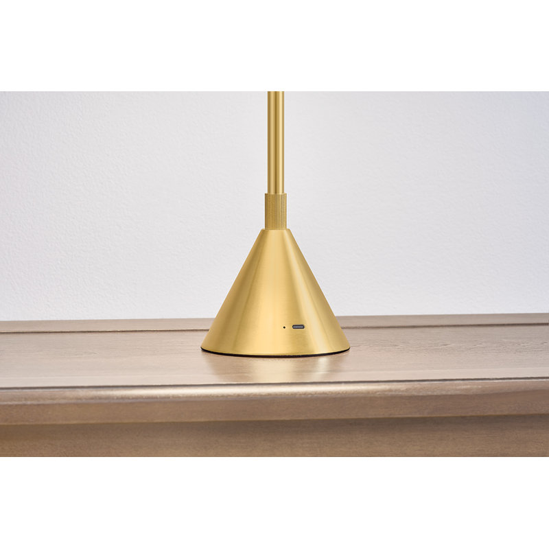 Salma Rechargeable Table Lamp in Aged Brass